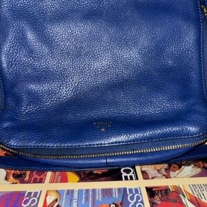 Fossil Royal Blue Leather Pouch